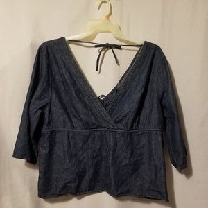 Venezia jeans clothing co.chambray crop top.
